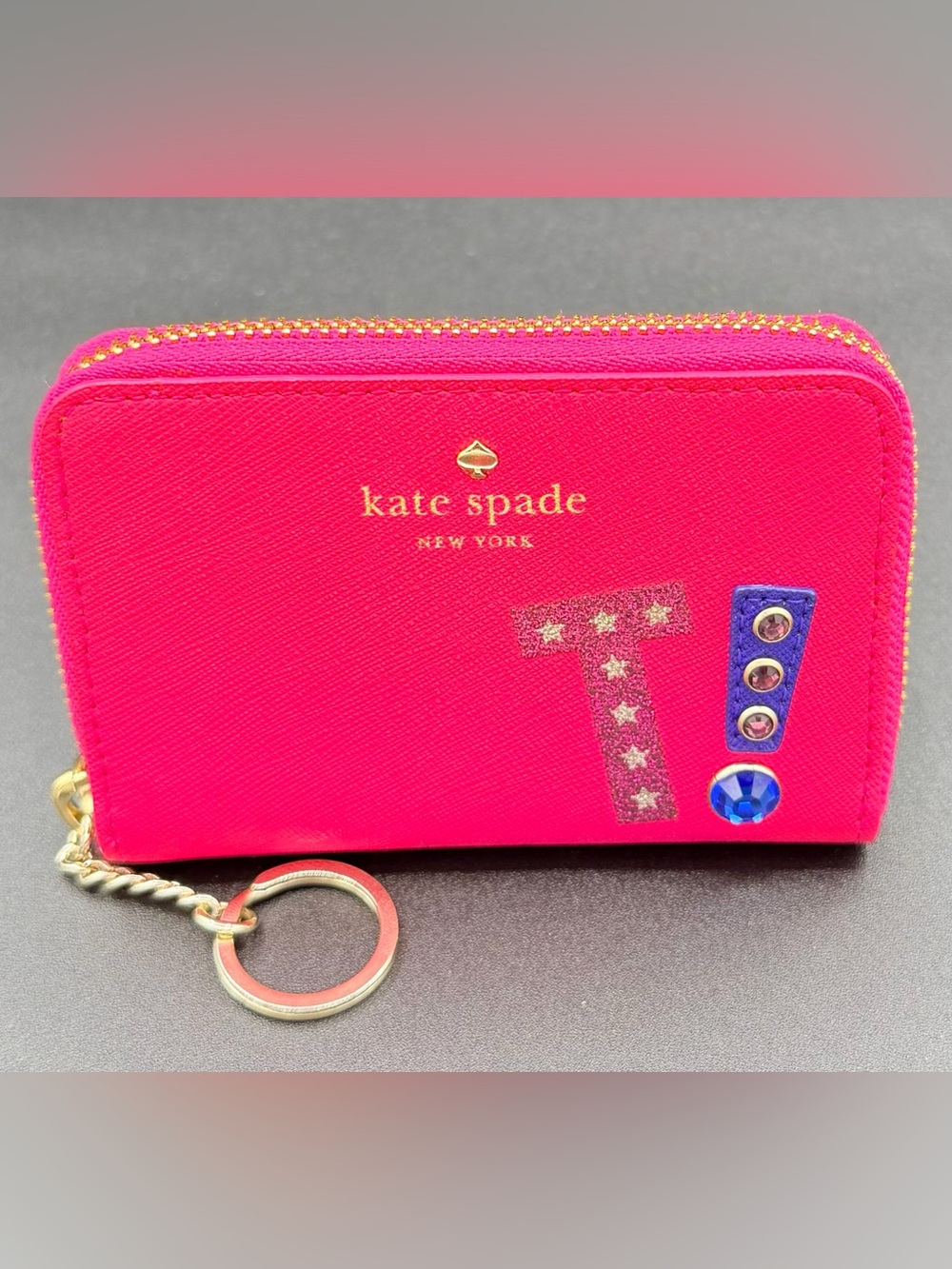 NWT KATE SPADE Monogram Wallet Cassidy “T” Hartley Lane Radish PWRU5275